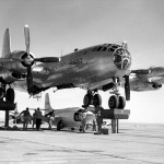 X-1-3 being mated to its B-50 mothership. This plane exploded shortly after the flight it was being prepared for here.