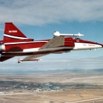 The first F-20 decked out in Northrop's colors. (U.S. Air Force photo)