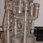 The XLR-11 rocket engine on display at the National Air and Space Museum. (Wikimedia)