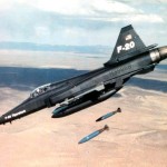 F-20 dropping iron bombs (Northrop photo)