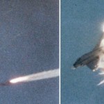 A "Phoenix" destroys a McDonnell QF-4B Phantom II target drone over the Naval Weapons Center China Lake, Calif.