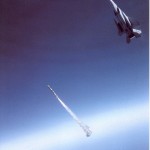 Anti-satellite launch. Maj. Wilbert "Doug" Pearson successfully launched an anti-satellite, or ASAT, missile from a highly modified F-15A Sept. 13, 1985 from Edwards Air Force Base over Pacific Missile Test Range, Calif. He scored a direct hit on a satellite orbiting 340 miles overhead.