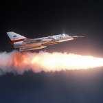F-106A Delta Dart from California ANG fires the AIR-2 Genie rocket. (USAF photo)