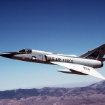 This F-106, which was the second-to-last F-106 in active service, had been used as a safety chase aircraft in the B-1B aircraft production acceptance flight test program.