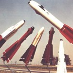 From left: AIM-4G, AIM-4A, AIM-4F, AIM-4C, AIM-26A, AIM-4D (Hughes photo)