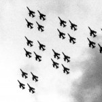 On June 4, 1983, the 419th Tactical Fighter Wing, Utah's only Air Force Reserve flying unit, began retiring the renowned F-105 Thunderchief with a 24-ship flyover of Hill Air Force Base. Personnel who had distinguished themselves in combat operations years before in Southeast Asia led and participated in the singular final tribute.