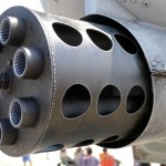 A close shot of the Gau-8 "Avenger" cannon on an A-10 of the 190th Fighter Squadron out of Idaho as one of three static A-10 displays at the Great New England Air Show 2012 (Air Cache photo/John M. Guilfoil)