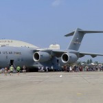 An Air Force C-17 "Globemaster III" parked on display (Air Cache photo/John M. Guilfoil)