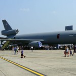 A McDonnell Douglas KC-10 "Extender" on display. Visitors could walk through many of these large planes and see the cockpits. (Air Cache photo/John M. Guilfoil)